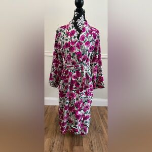Vintage Eve Stillman Floral Pink Women's Long Robe OS